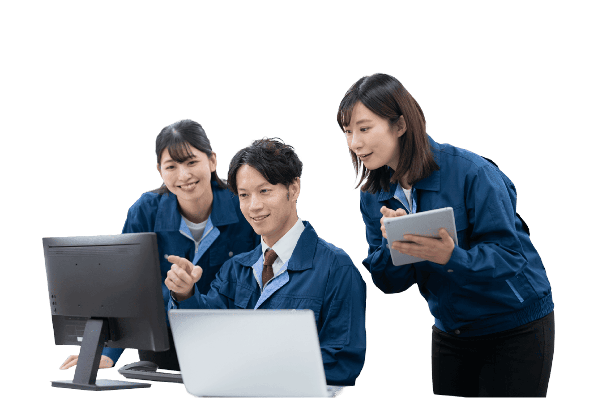 一緒に働く仲間が増える予感がして嬉しそうな人事スタッフ