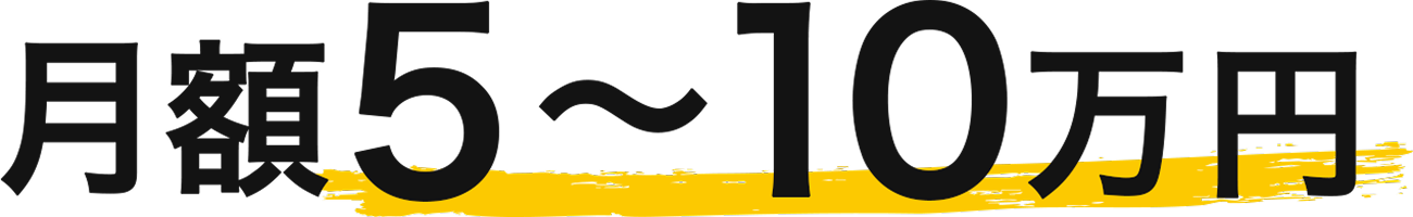 月額5〜10万円