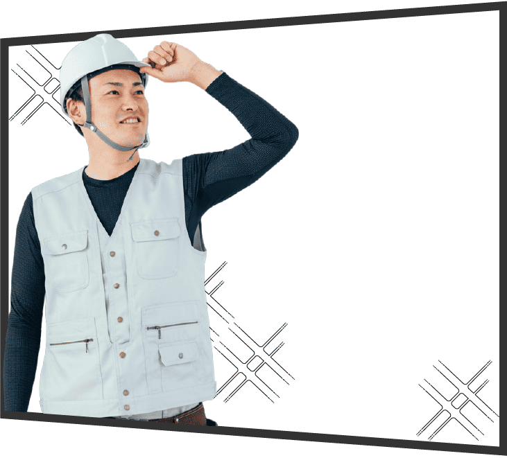 一緒に働く同僚が増えて嬉しそうな工事現場スタッフ